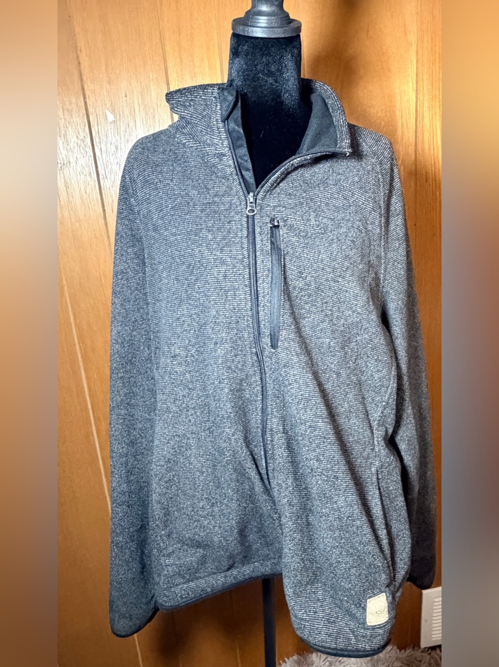 Field & Stream Men's Full-Zip Sweater Fleece Jacket, Heather Gray, size xl